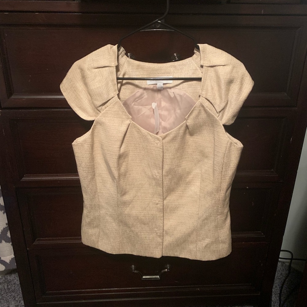 Dressy soft tweed material blouse